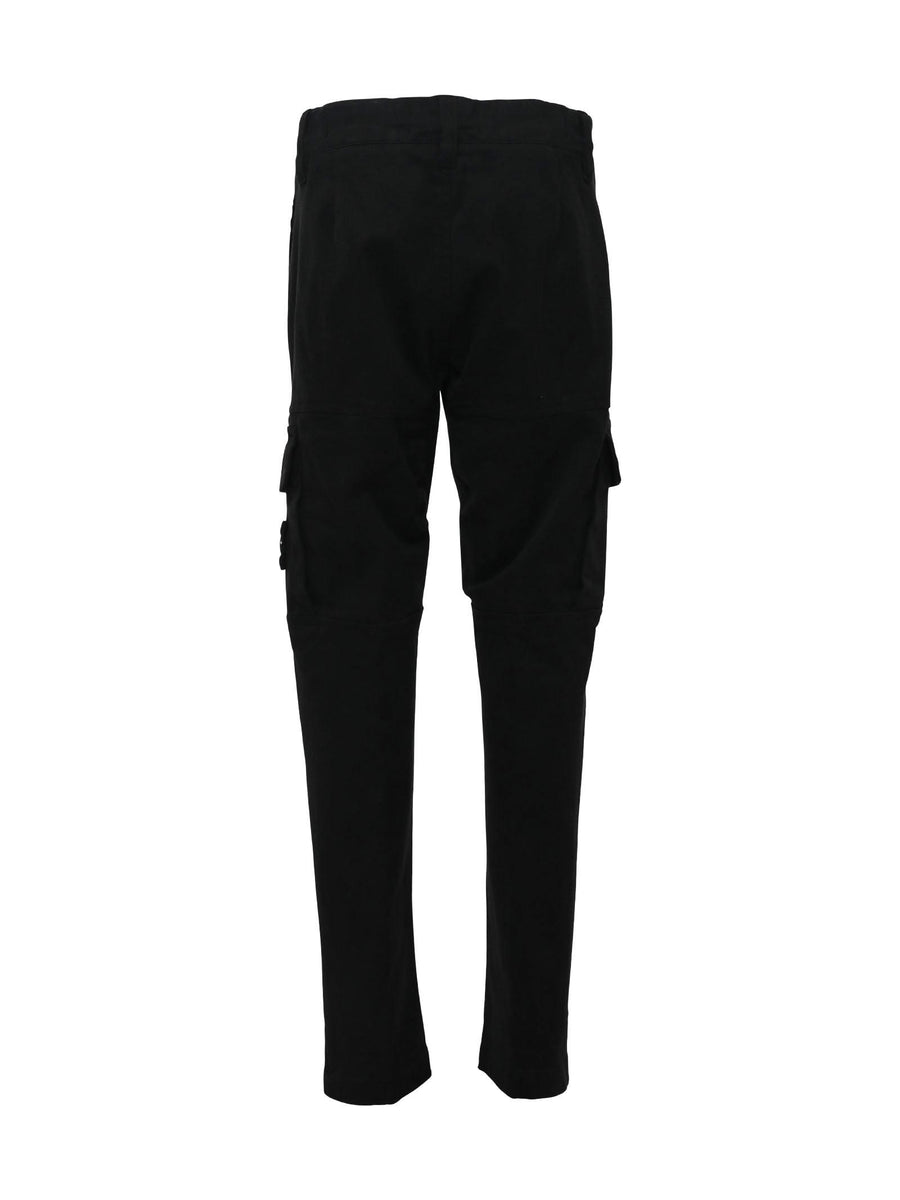 Pantalone cargo in velluto nero 771630214 V0029 Stone Island 