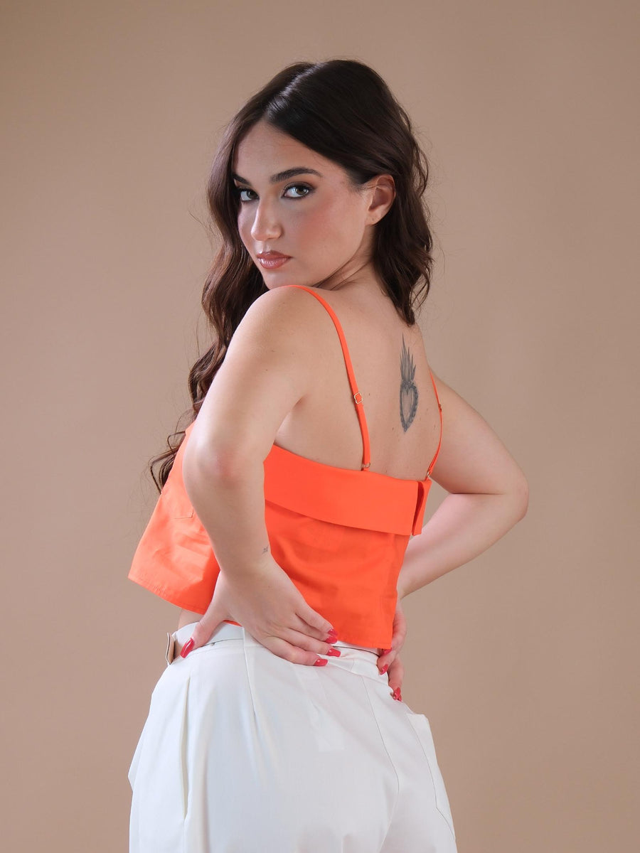 Crop top arancio mood camicia con bratella RGD5HTP ARANCIO Imperial 