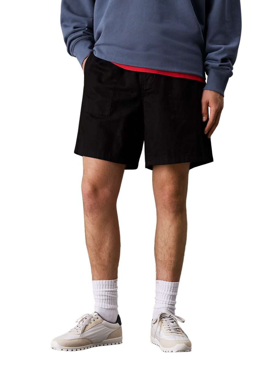 Pantaloncini in twill Calvin Klein nero J30J327300 BEH Calvin Klein 