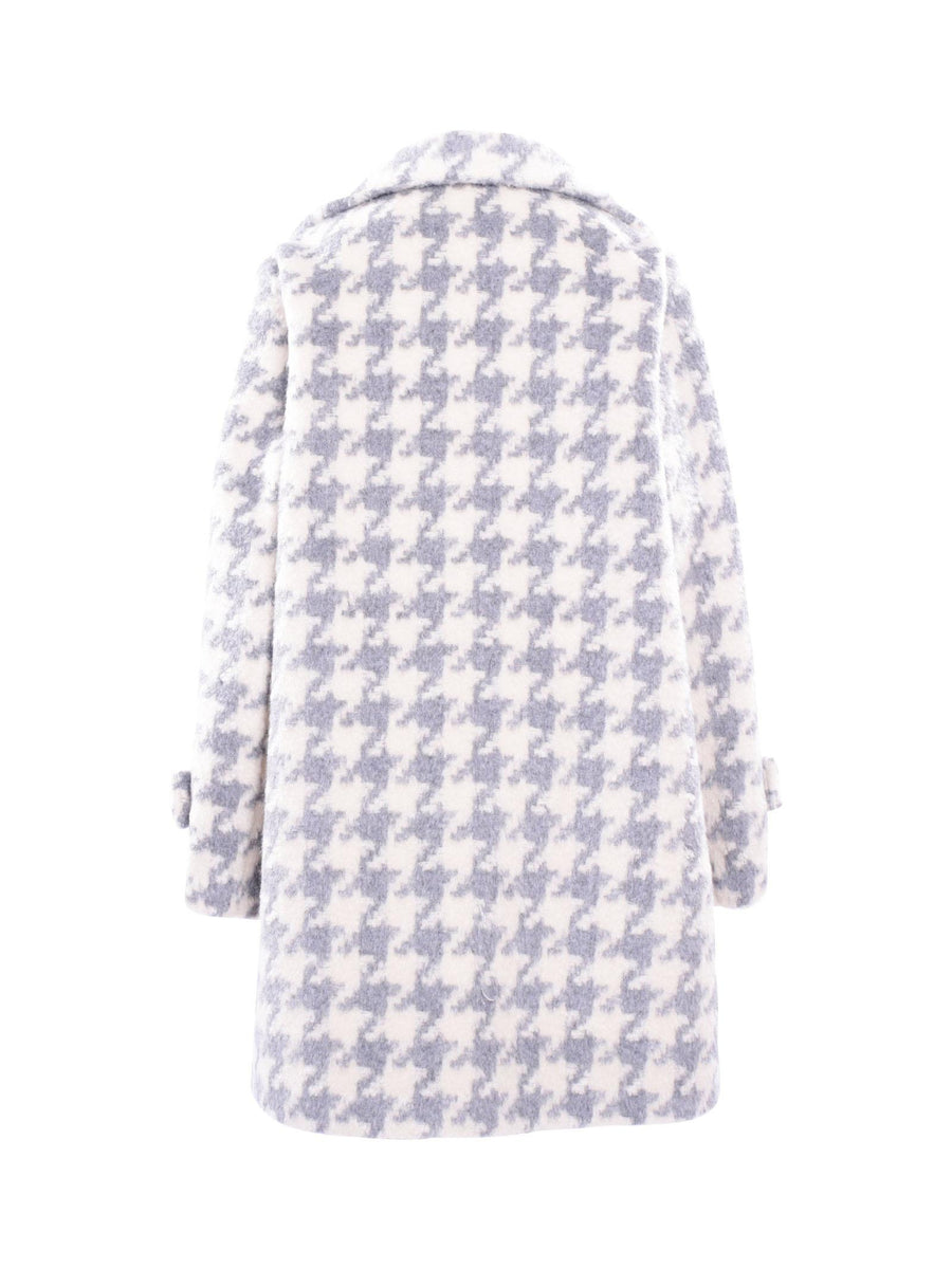 Cappotto Manila Grace pied de poul beige e grigio MFJF24C191 UNI Manila Grace 