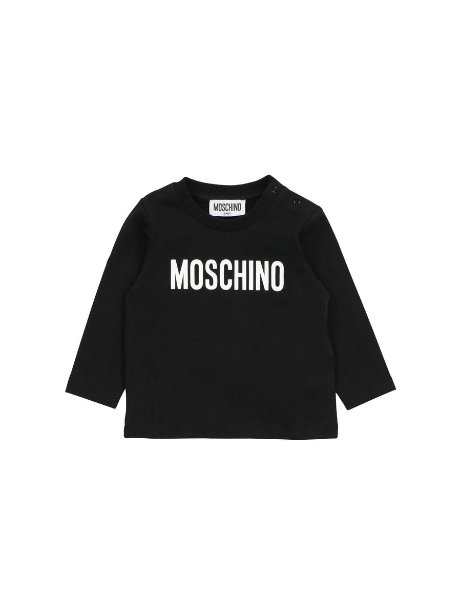 T-shirt manica lunga logo lettering MUO00WLAA10 60100 Moschino 