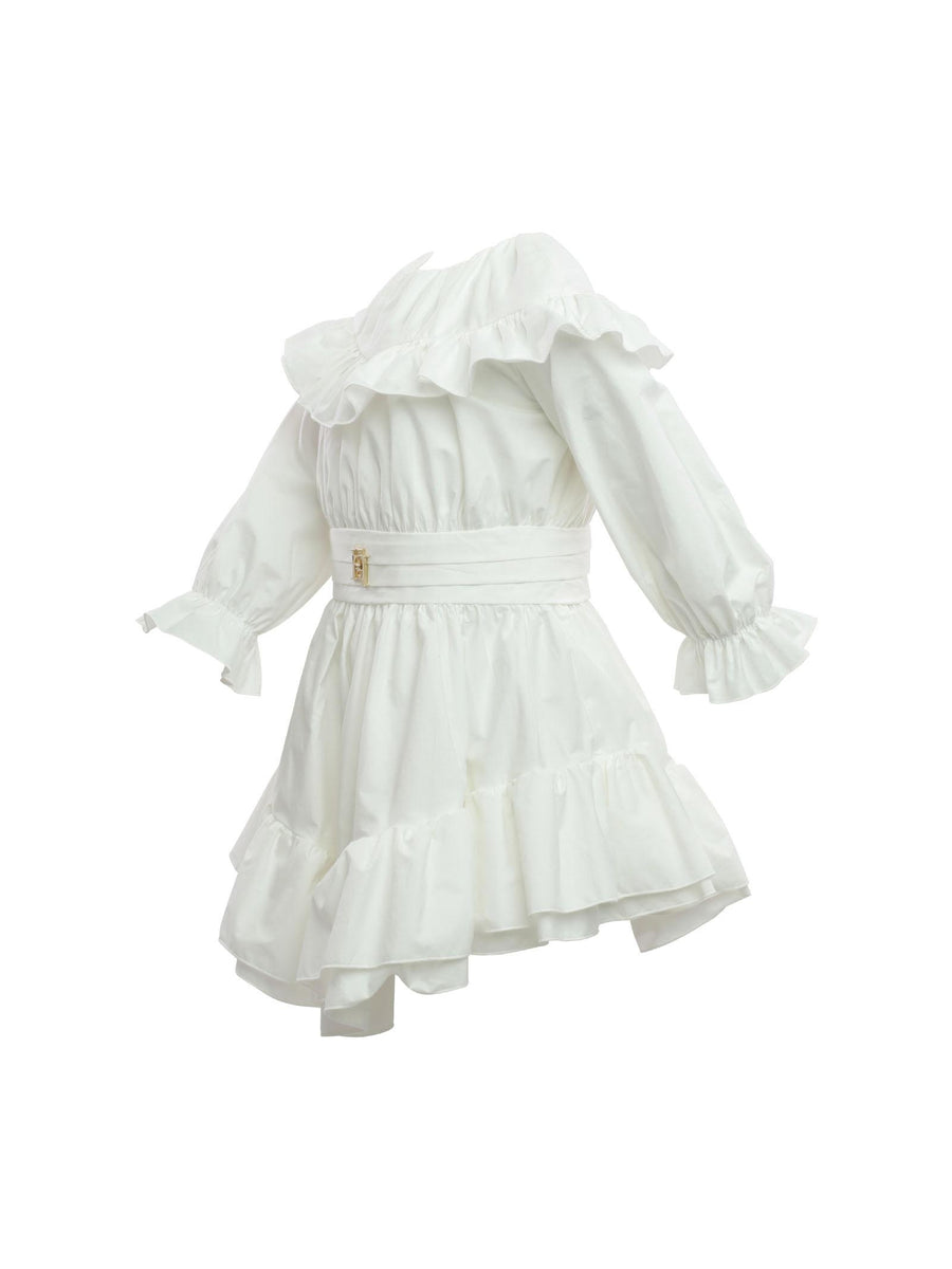 Abito bianco con manica a 3/4 AB468CA235 0007 Elisabetta Franchi 