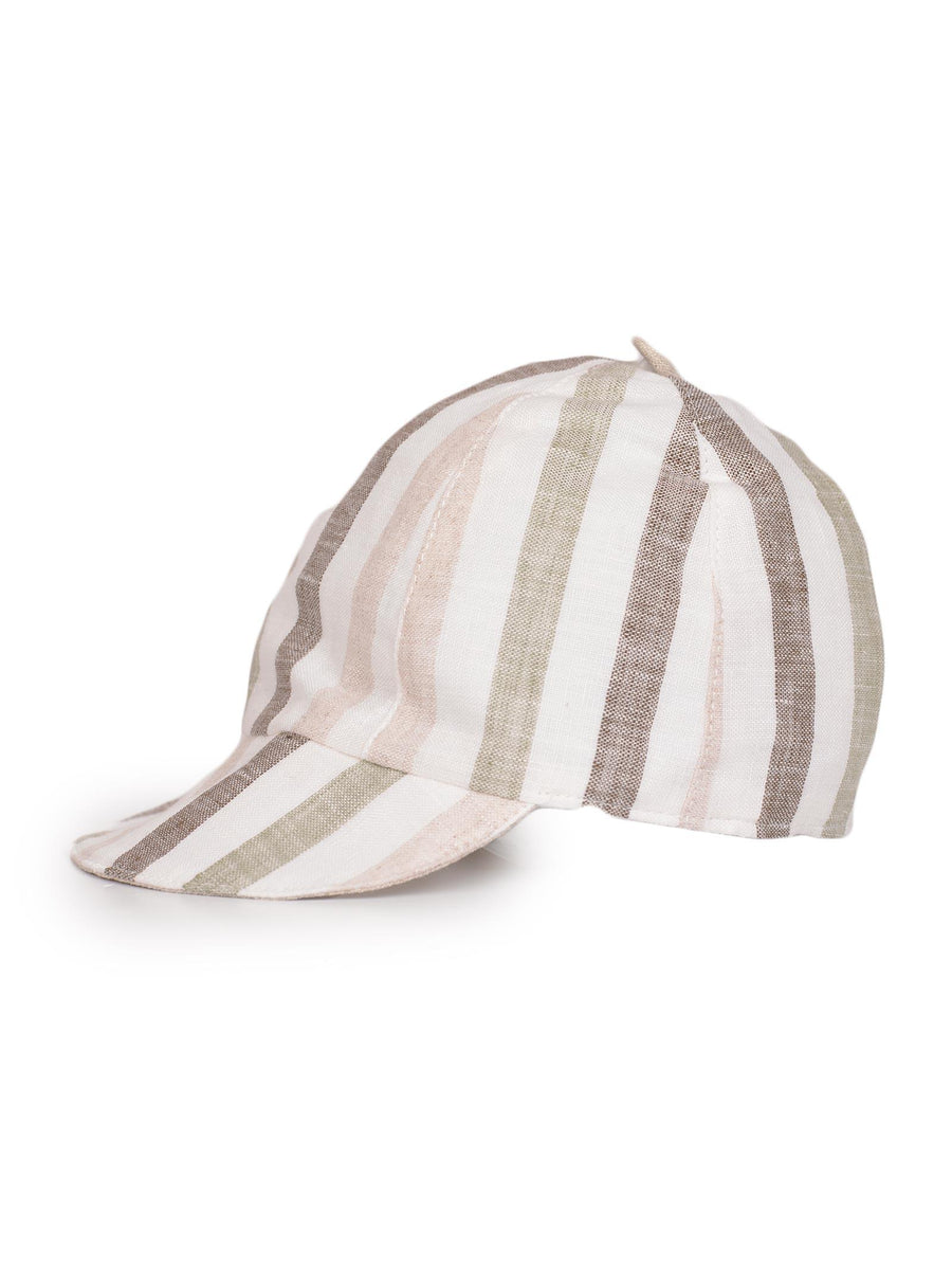 Cappello con visiera in misto lino EF54BK C26OL Marlù 