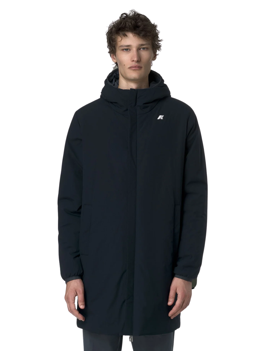 Giubbino "Jacob St Warm double" K-Way blu scuro e blu chiaro K6128WW B2H K-WAY 