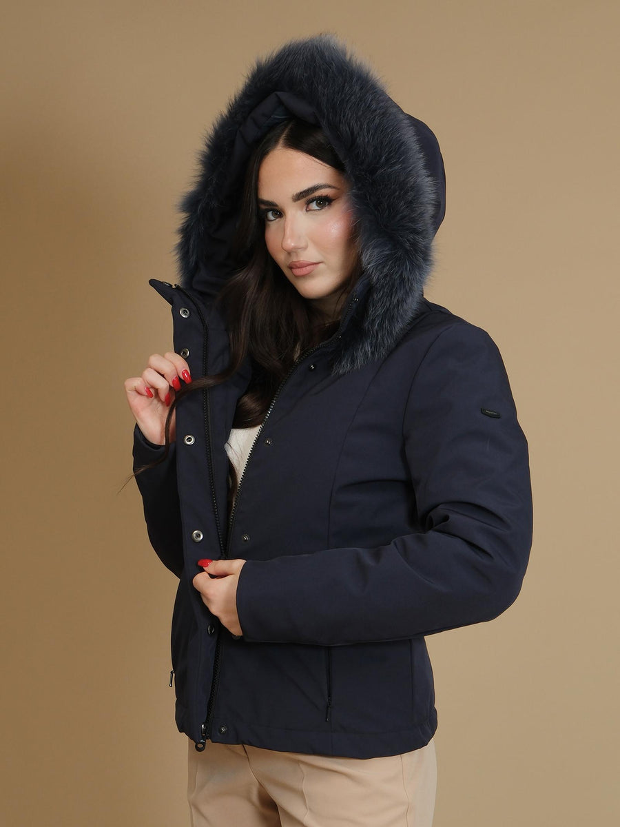 Giubbino con cappuccio Refrigiwear blu navy W99208XT2429 F03700 Refrigiwear 