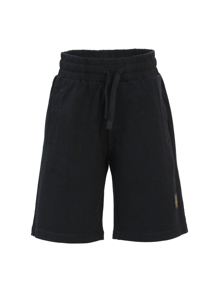 Bermuda in cotone garzato nero RW437 NE Refrigiwear 