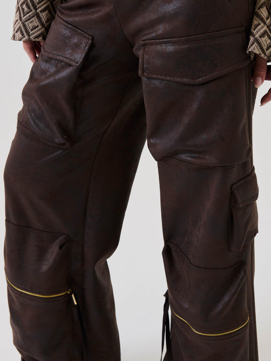 Pantalone cargo Bohemian Vì marrone vintage BHPA011 BROWN Bohemian V 