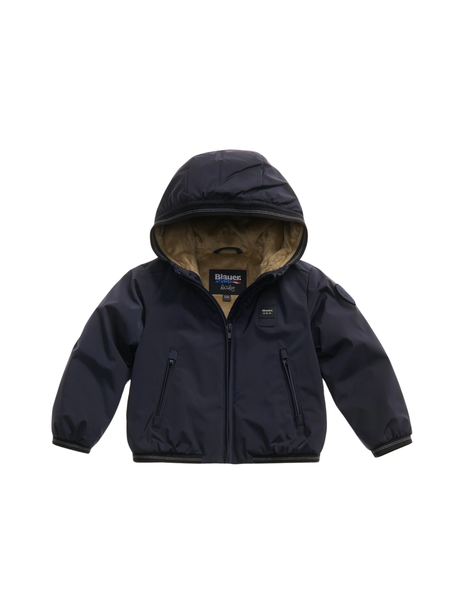 Giubbino "Edith baby" Blauer blu con interno in pelliccia 25WBBXC02454 888 Blauer 