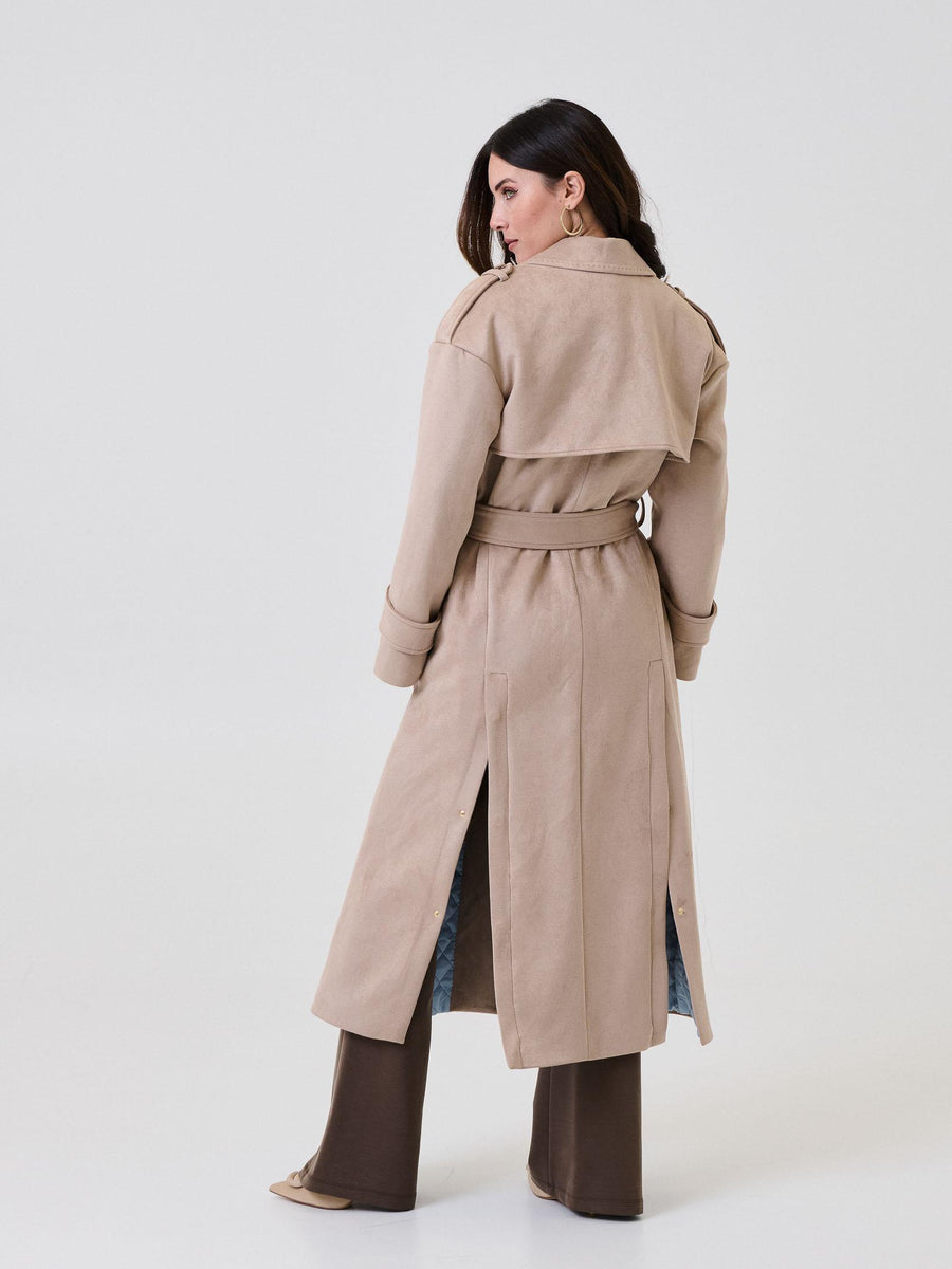 Cappotto scamosciato Bohemian Vì beige CP280 SAND Bohemian V 