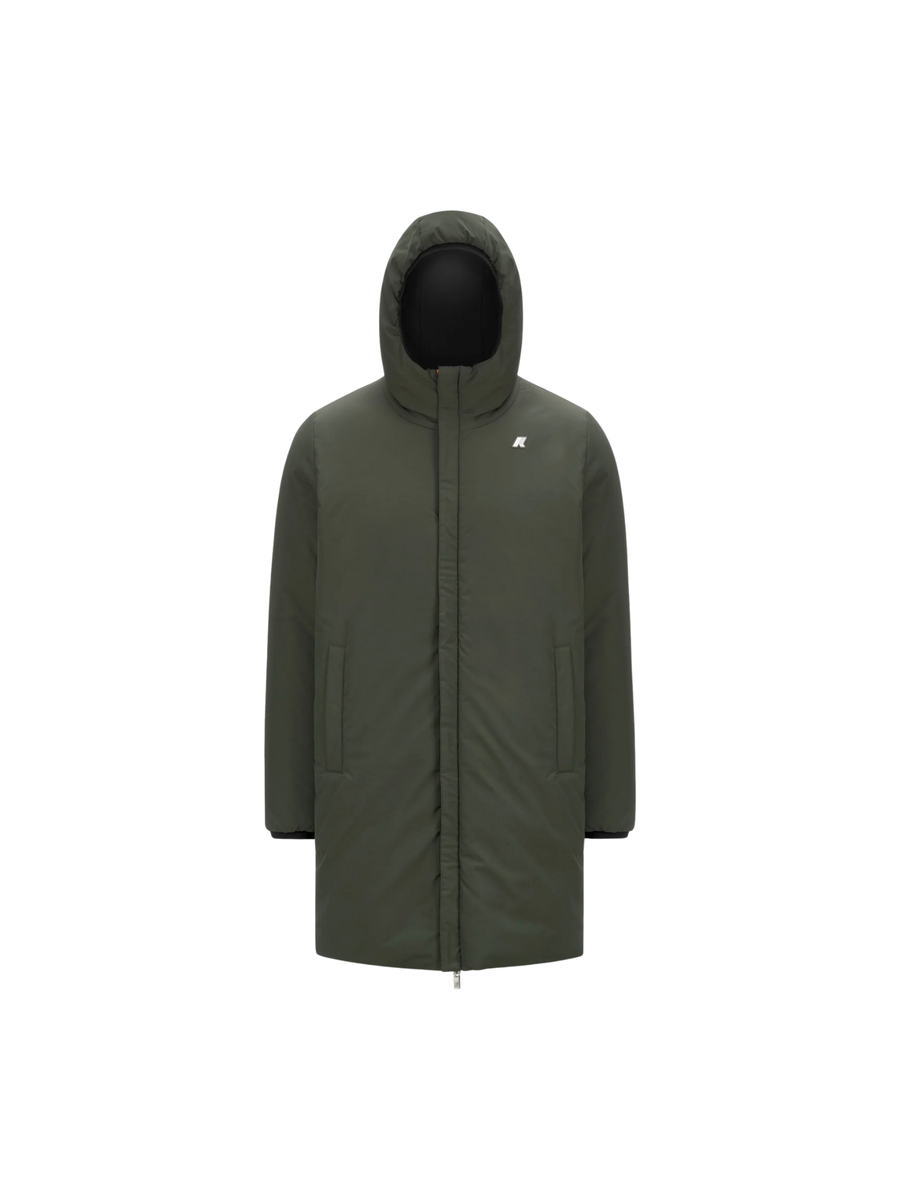 Giubbino "Jacob St Warm double" K-Way nero e verde K6128WW AH3 K-WAY 