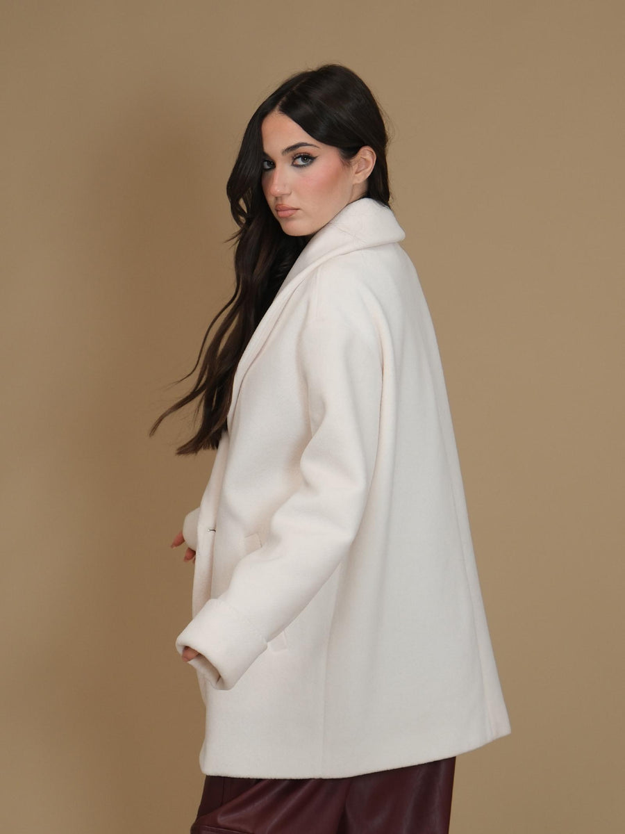 Cappotto over doppiopetto Silence Limited latte SD5047 MILK Silence Limited 