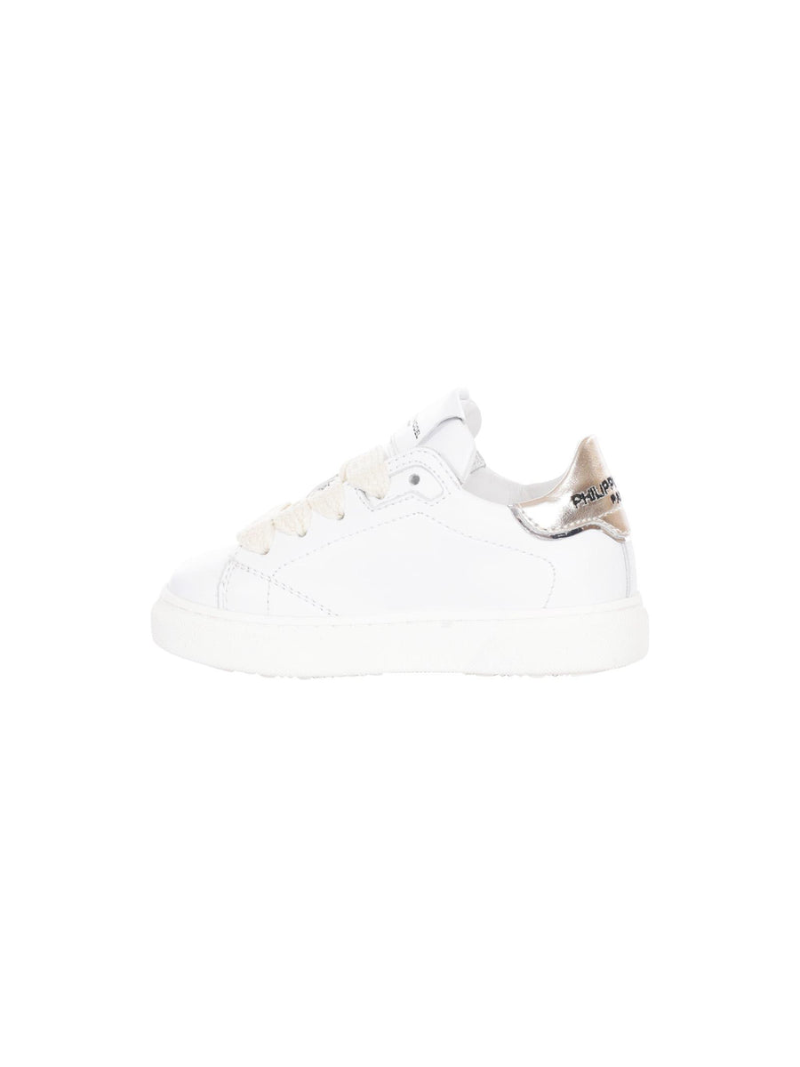 Sneakers bambina Philippe Model bianche con tolloncino oro 78516 2 Philippe Model 