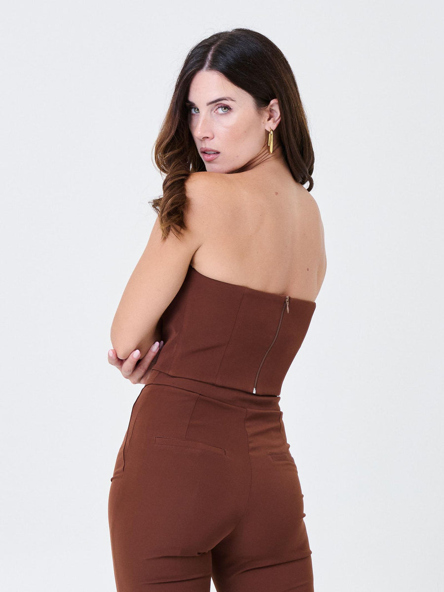 Top a cuore Silence Limited marrone NP1019GOLD BROWN Silence Limited 