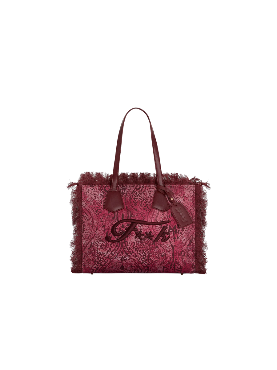 Borsa a spalla Fk bordeaux con frange FA25-WW0260X02 UNI Fk 