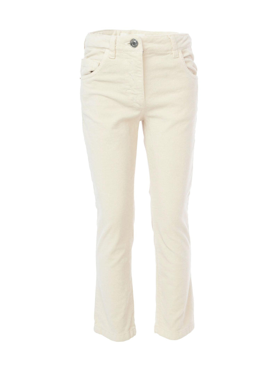 Pantalone slim in velluto beige P0956 BUTTER Vicolo 