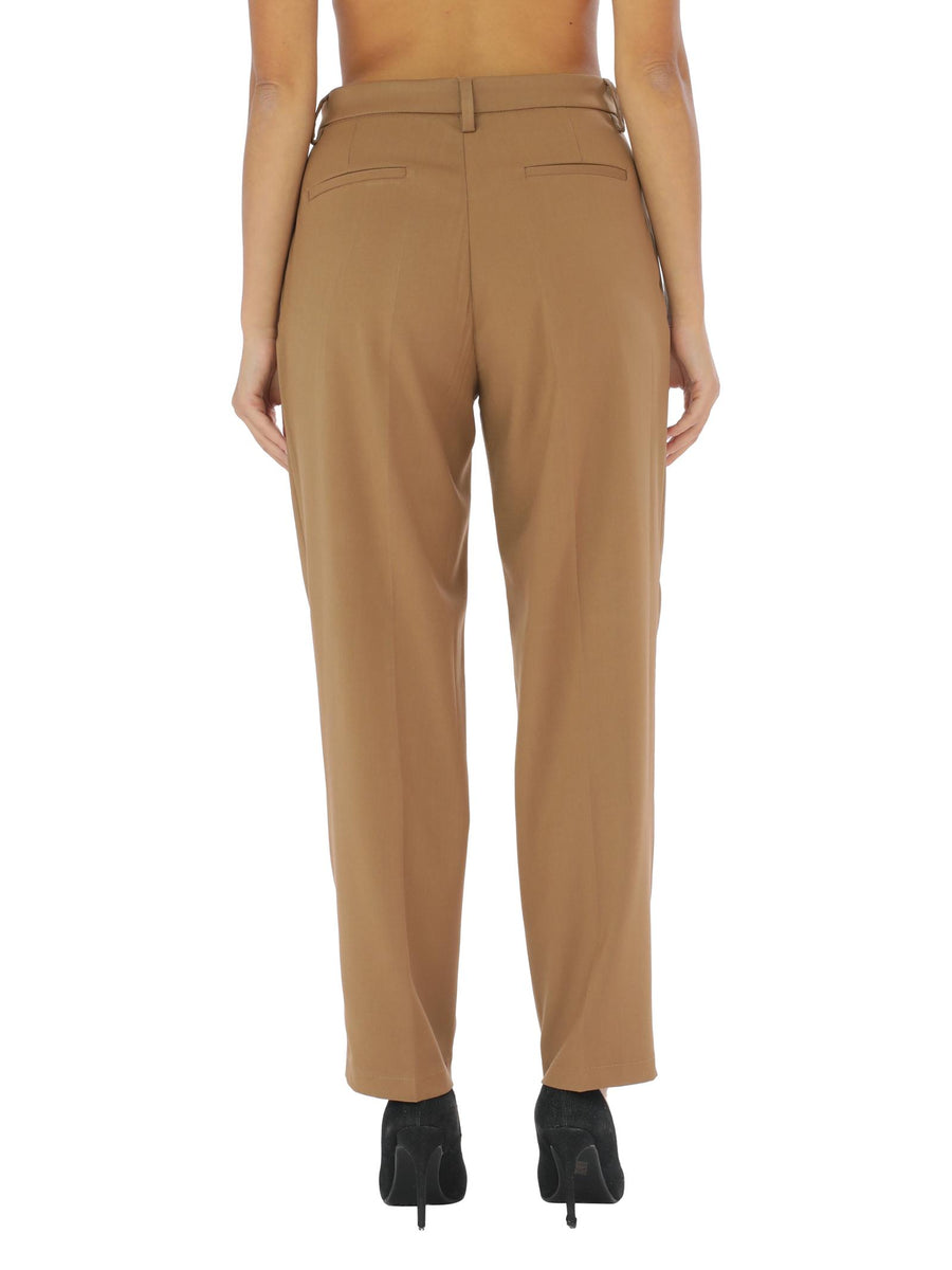 Pantalone cammello regular fit NICOLE3438 040 RAYURES NOIR 