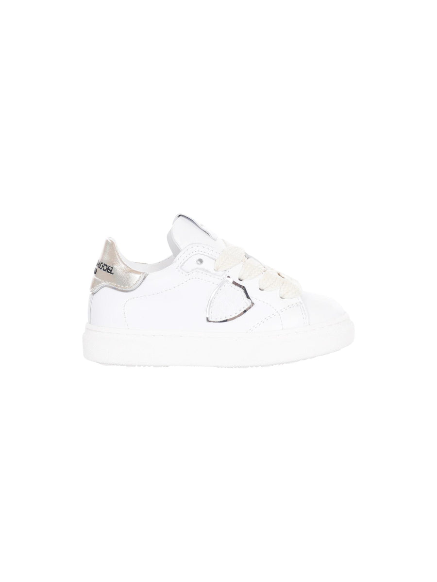 Sneakers bambina Philippe Model bianche con tolloncino oro 78516 2 Philippe Model 