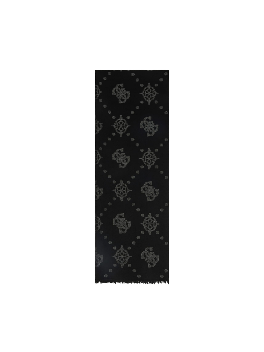 Sciarpa Guess nera con logo 4G e orlo sfrangiato AW5408POL03 BLA Guess 