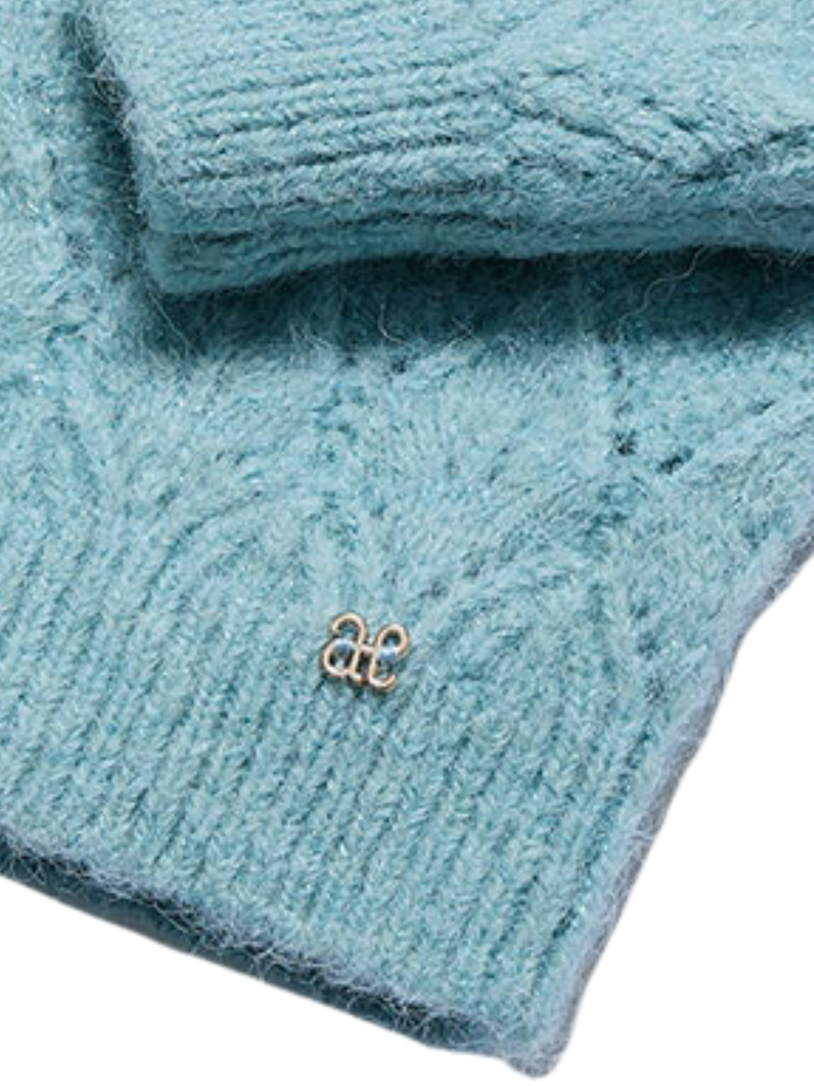 Maglione traforato Abel & Lula azzurro 5816 Acqua Abel & Lula 