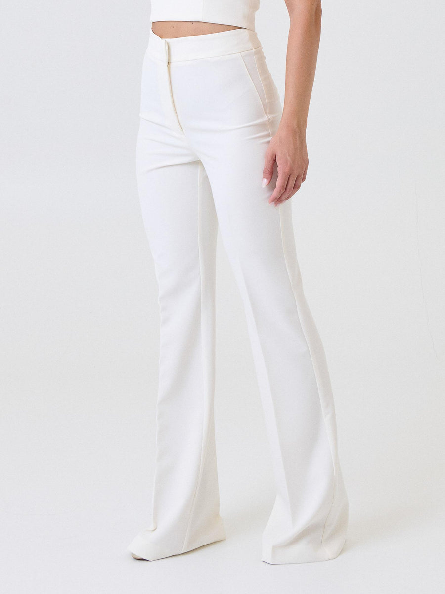 Pantalone "flare" Silence Limited bianco latte NP2003GOLD MILK Silence Limited 