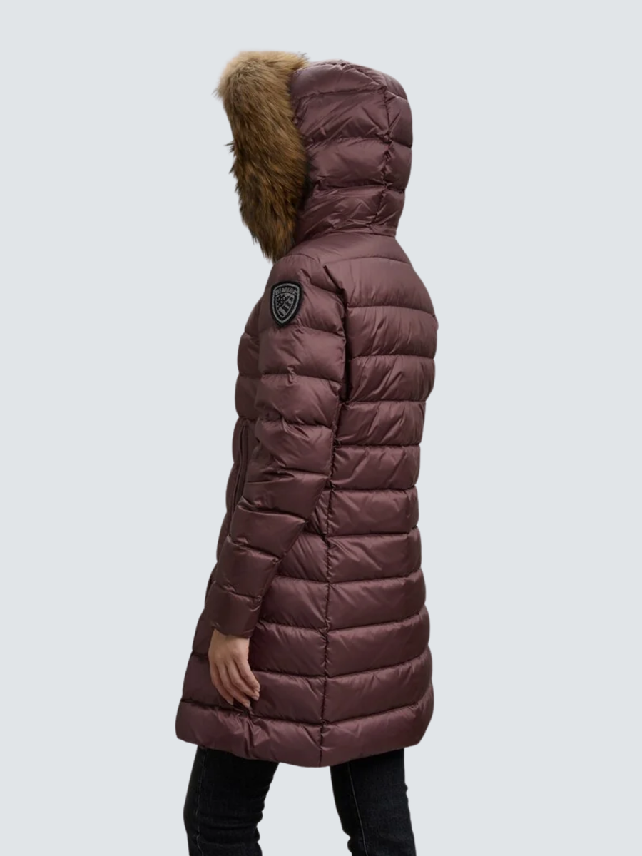 Giubbino lungo con pelliccia "Kristin" Blauer rosso BLDK03103 50ALT Blauer 