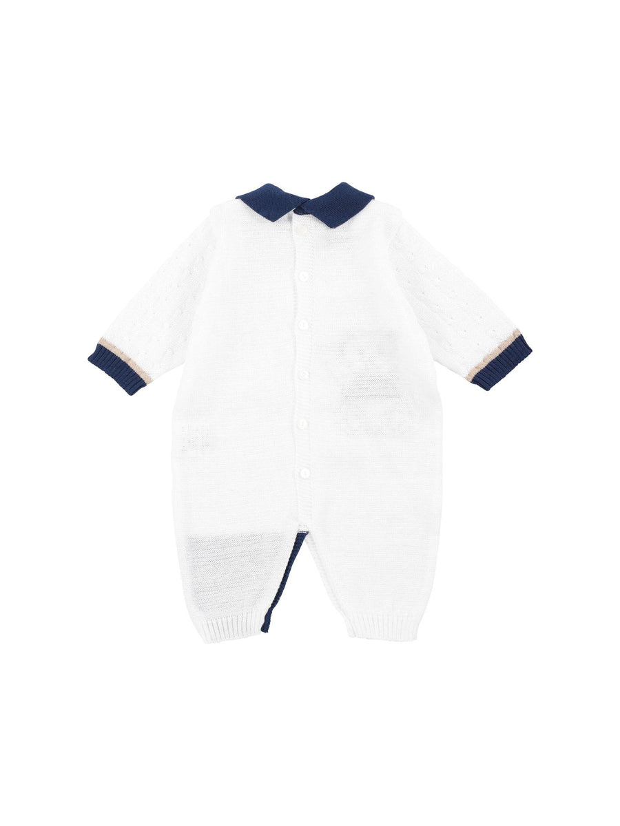 Tutina in filo bianca con orsetto EL5210 C17TAB Marlù 