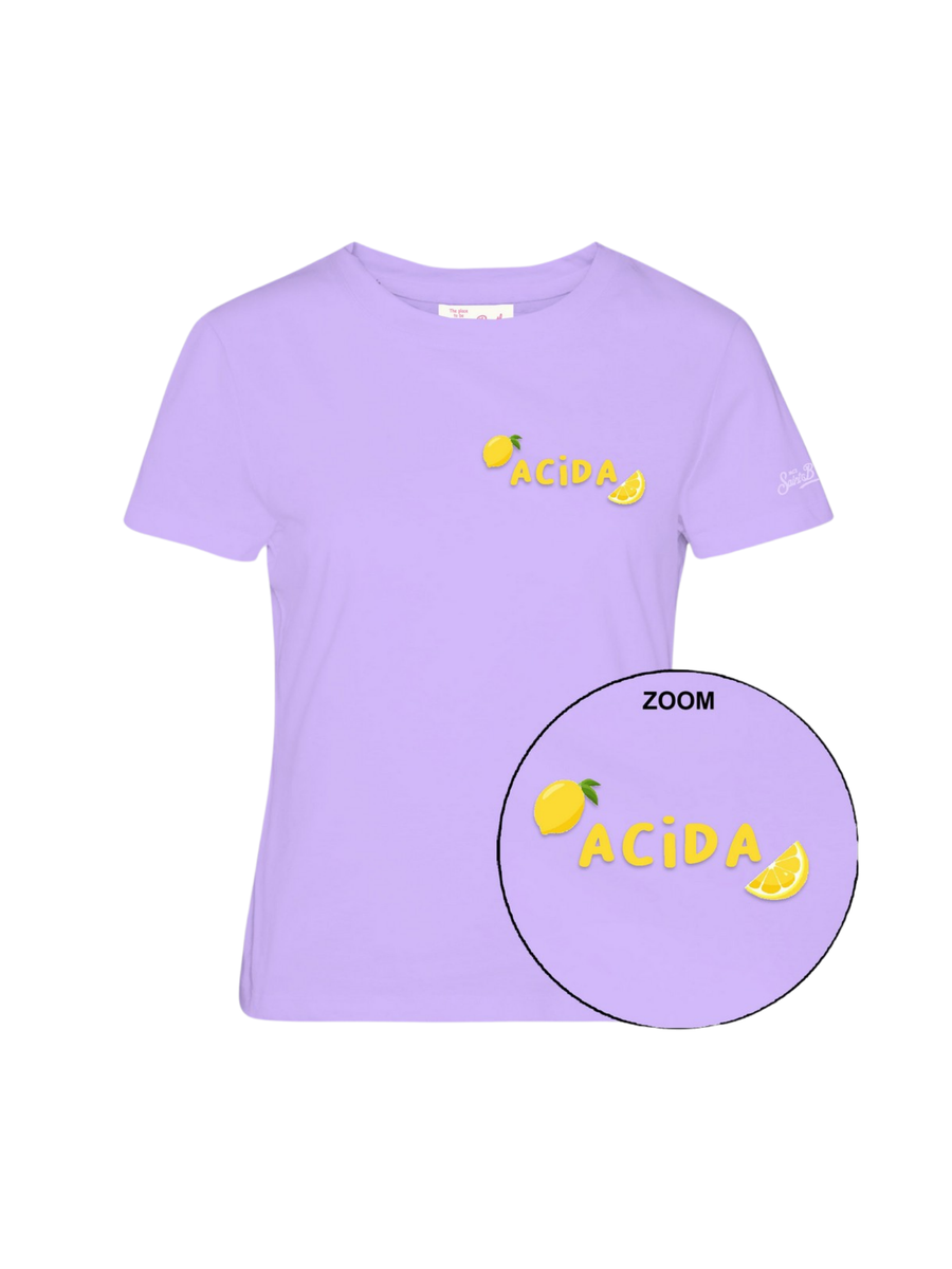 T-shirt MC2 Saint Barth "Emilie" viola Acida EMI0001 05985H MC2 SAINT BARTH 