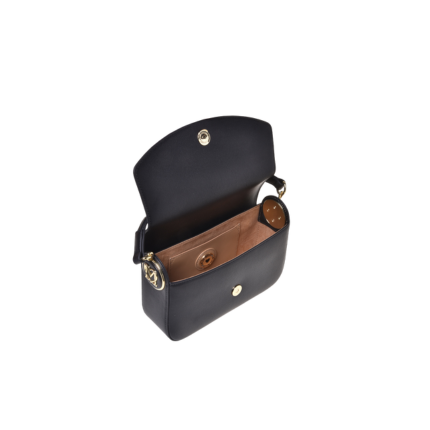 Borsa a spalla Love Moschino nera con tracolla e logo dorato JC4372PP0NKF 0000 Love Moschino 