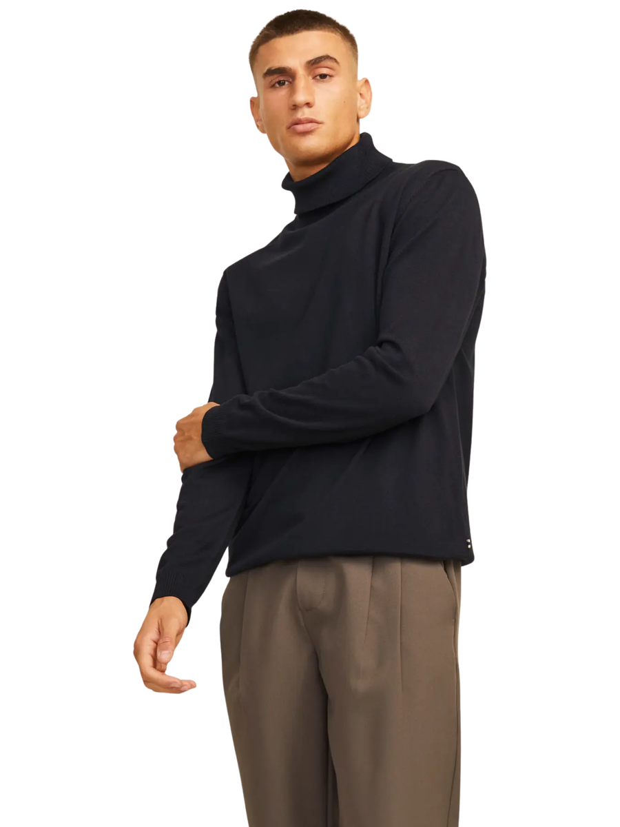Maglione a collo alto Jack & Jones nero 12258051 Black Jack & Jones 