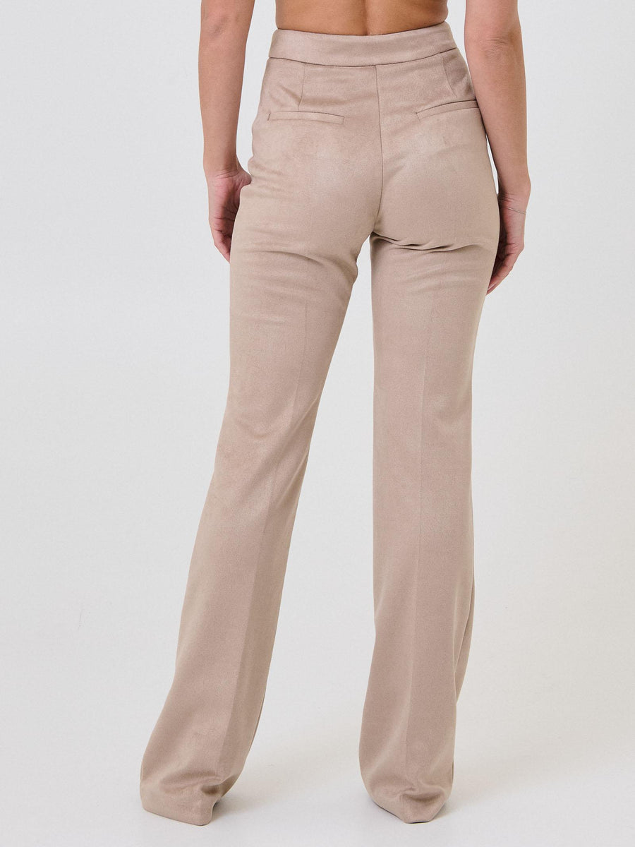 Pantalone a zampa Bohemian Vì sabbia effetto scamosciato BHPA012 SAND Bohemian V 