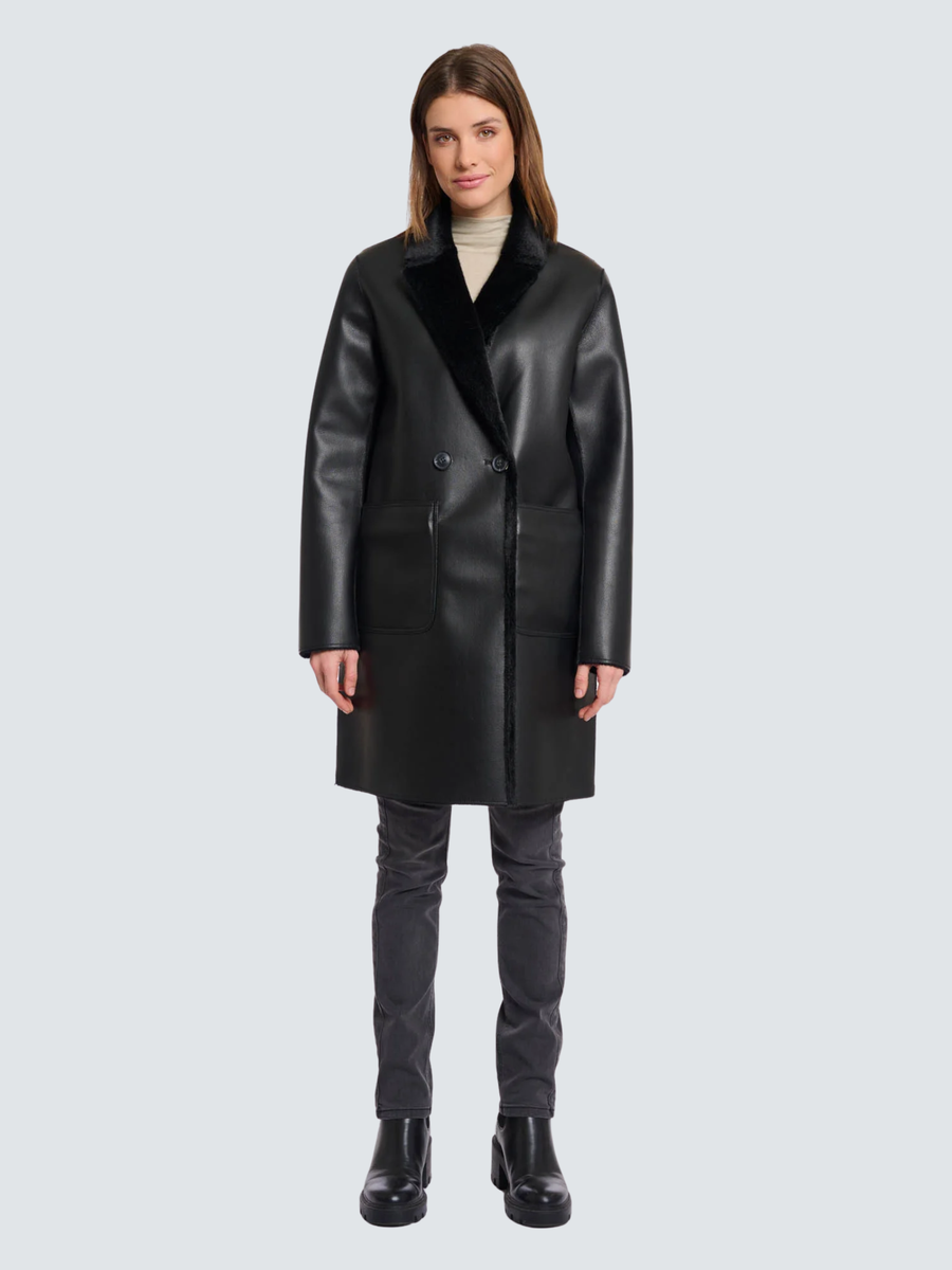 Cappotto "Ivon reversible coat" Rino & Pelle nero Ivon.7002512 Black Rino & Pelle 