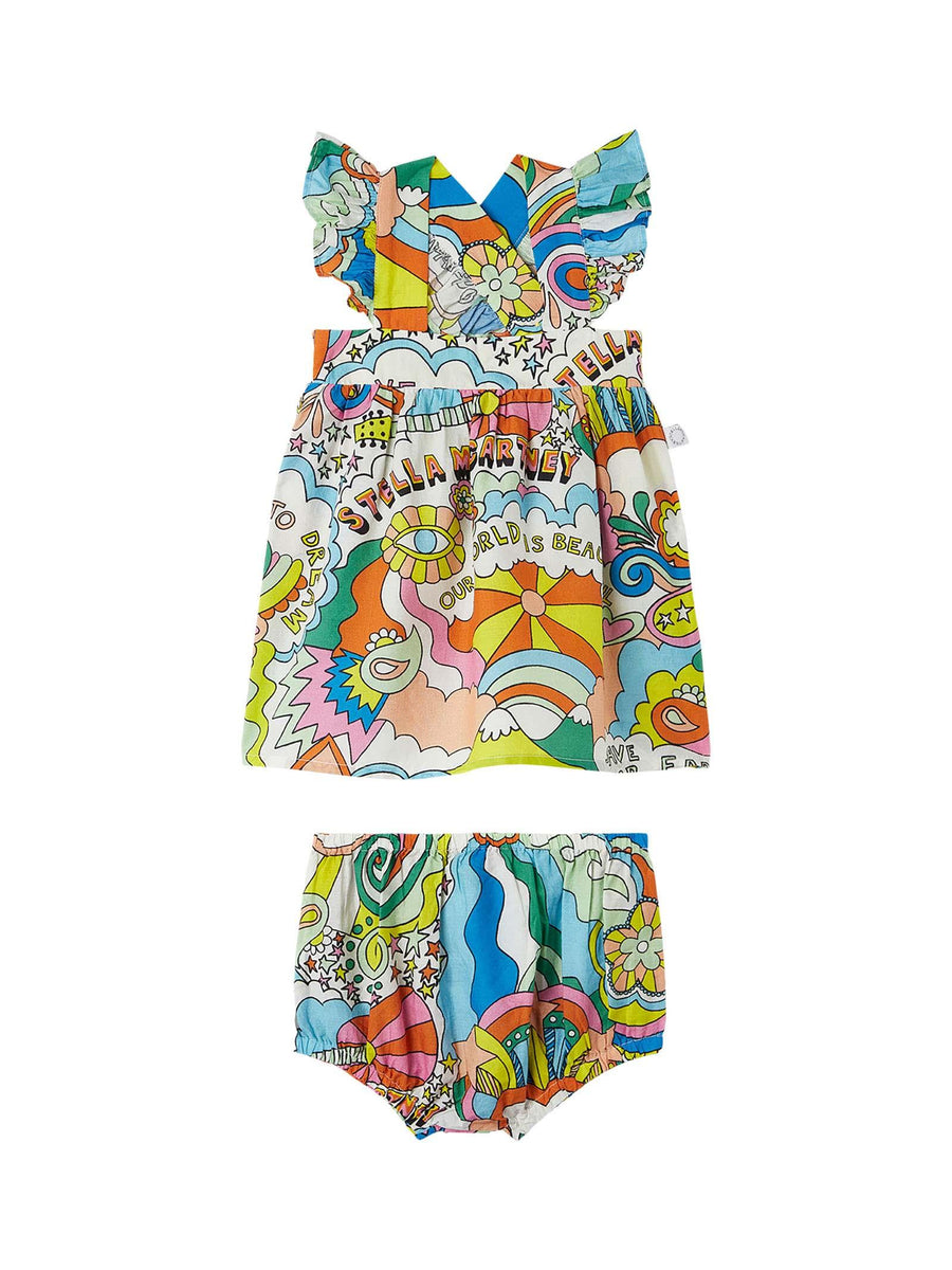 Abito a fantasia con mutandina TS1032 101MC Stella McCartney 