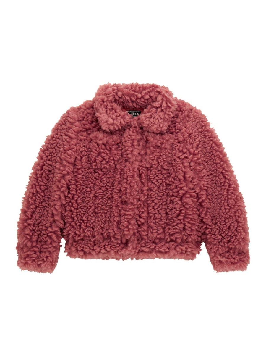 Giubbino Guess corto bambina Teddy mattone J4BL14WGJY0 G6B8 Guess 