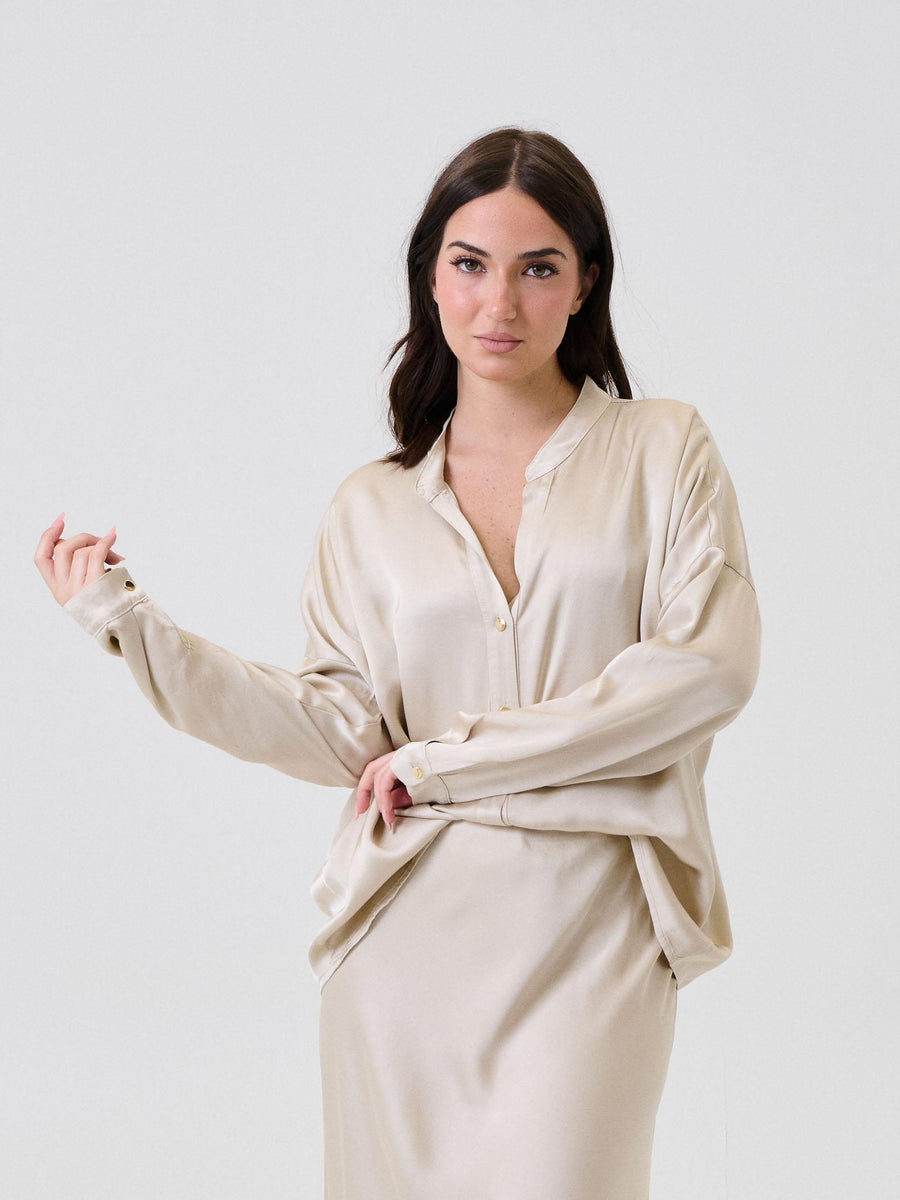 Camicia satinata Armoire beige F9240C22R LANA Armoire 