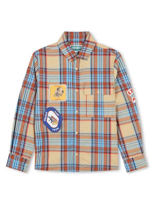 Camicia Kenzo fantasia scozzese con toppe K60809 21D Kenzo 