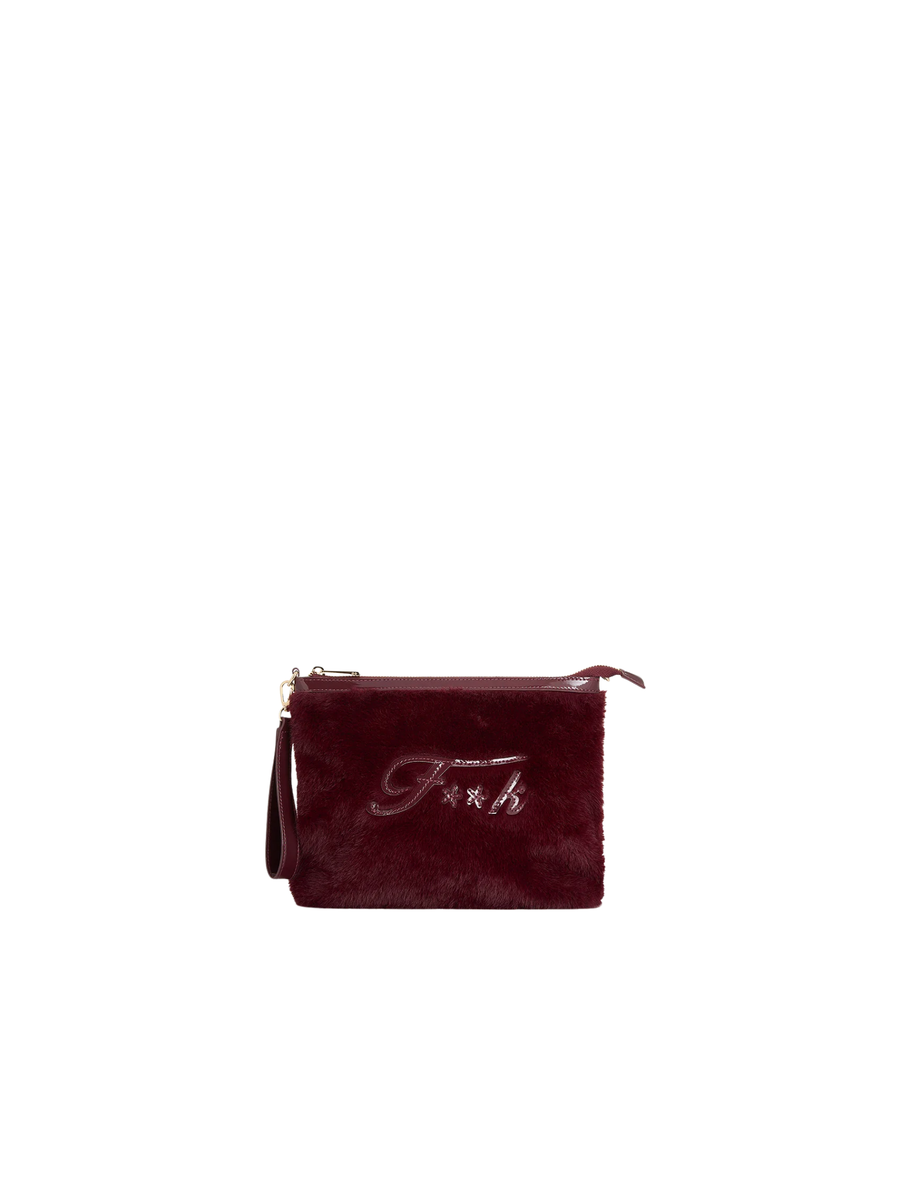 Maxi pochette in ecopelliccia Fk bordeaux FA25-WW0205BD UNI Fk 