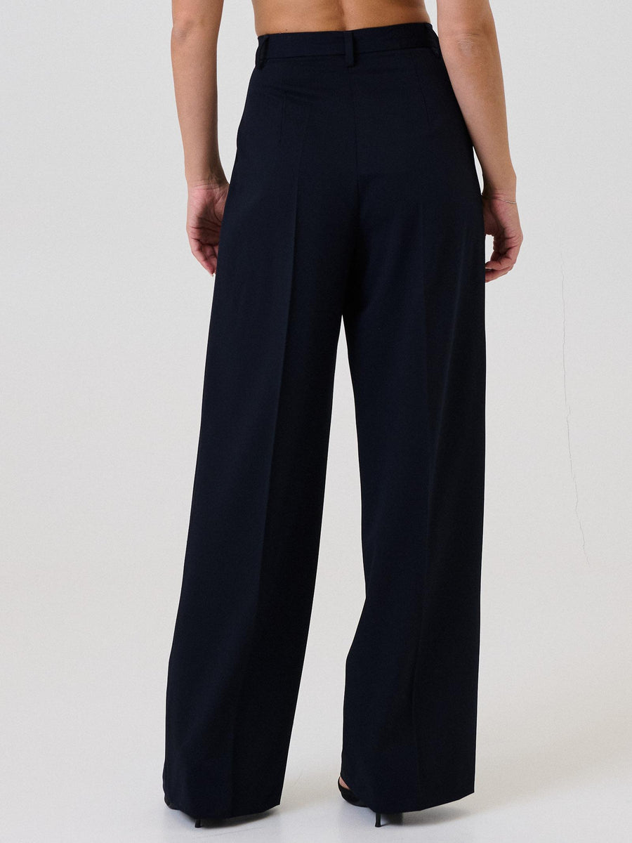 Pantalone a zampa Silence Limited blu navy con pinces frontali SD2055 NAVY Silence Limited 