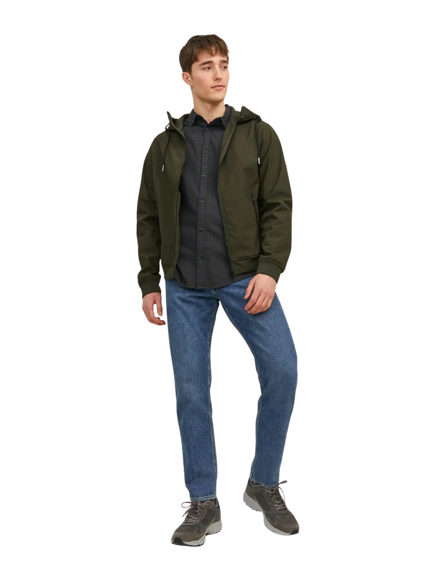 Giubbino Jack & Jones verde con zip 12236300 Rosin Jack & Jones 