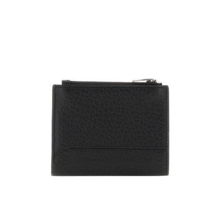 Portacarte Guess nero in ecopelle martellata con logo triangolare SMBAGRLEA03 BLA Guess 