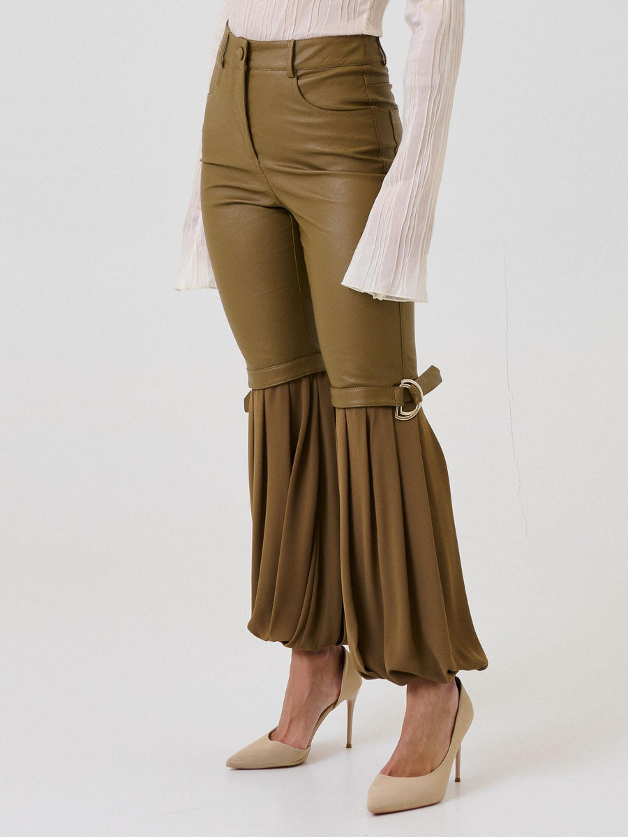 Jeans Bohemian Vì verde militare a doppio tessuto SDBO2014 MILITARY Bohemian V 