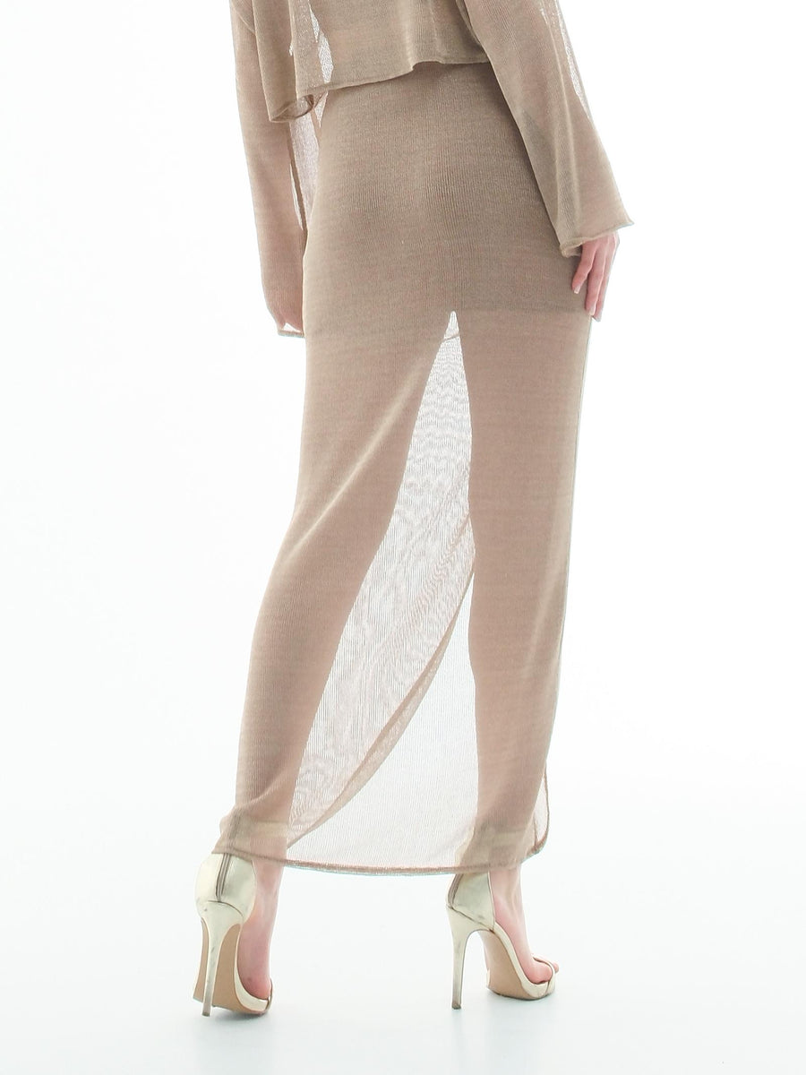 Gonna Haveone rosa con drappeggio e spacco anteriore GVSN010 ROSA Haveone 