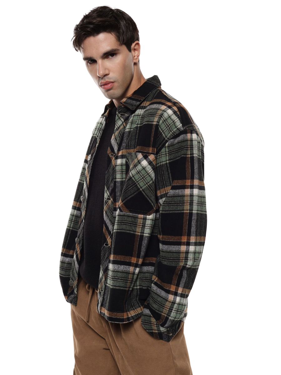 Camicia a quadri Imperial nera e beige C86013005 NERO/BEIGE Imperial 