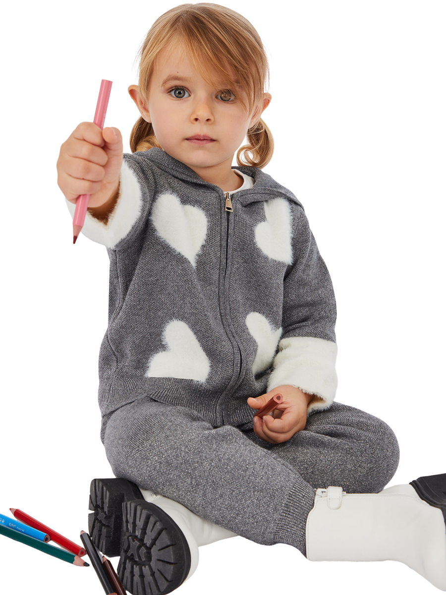 Felpa Liu Jo grigia con cuori KF5096 M9989 Liu Jo 