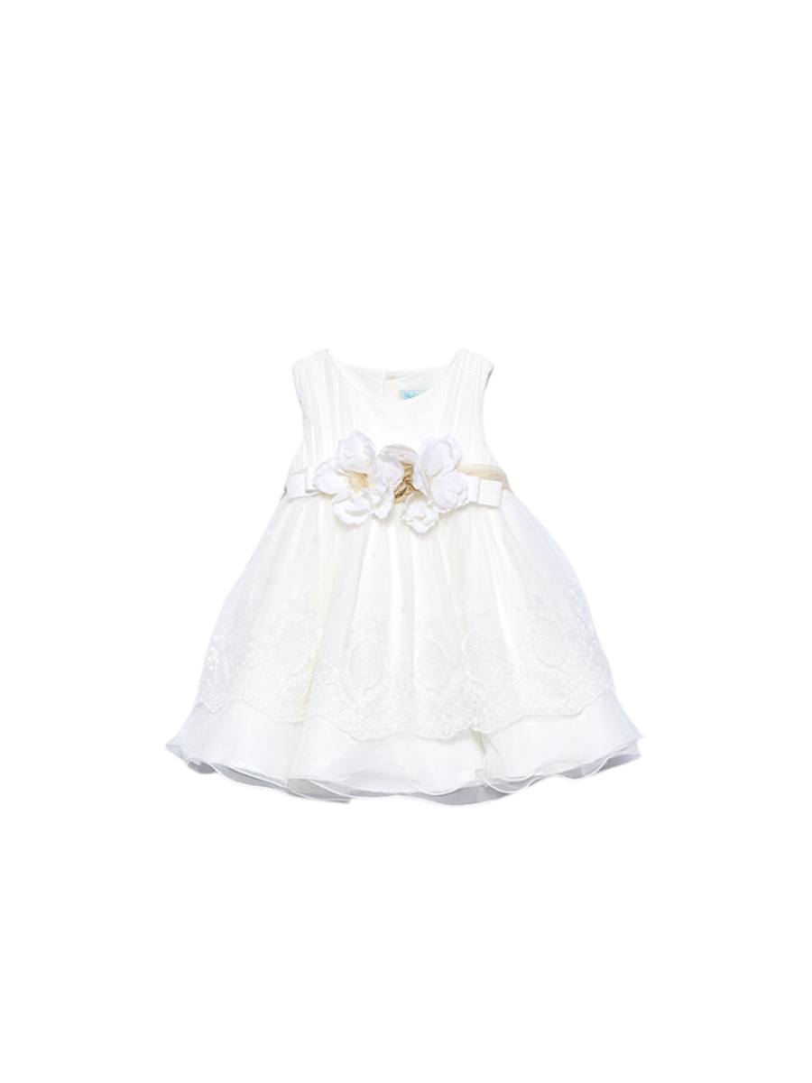 Abito Abel & Lula bianco con ricami e fiori applicati 5004 PAN Abel & Lula 