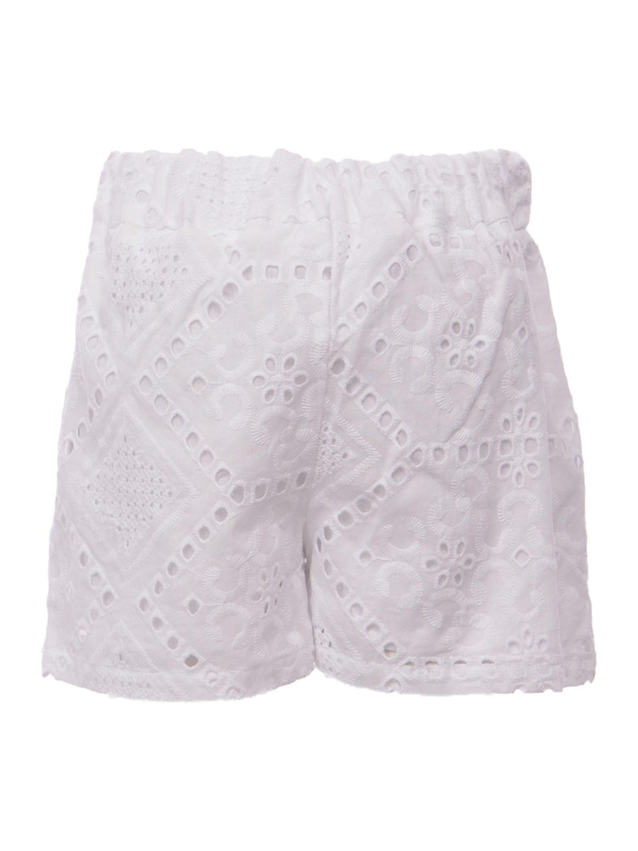 Shorts bianco in macramè MMBSS22P469 BIA Mariuccia Milano 