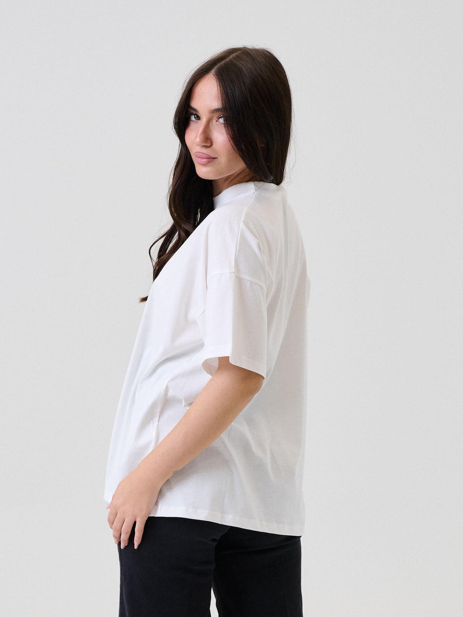 T-Shirt Vicolo bianca con stampa vintage frontale RF0248 BIA Vicolo 