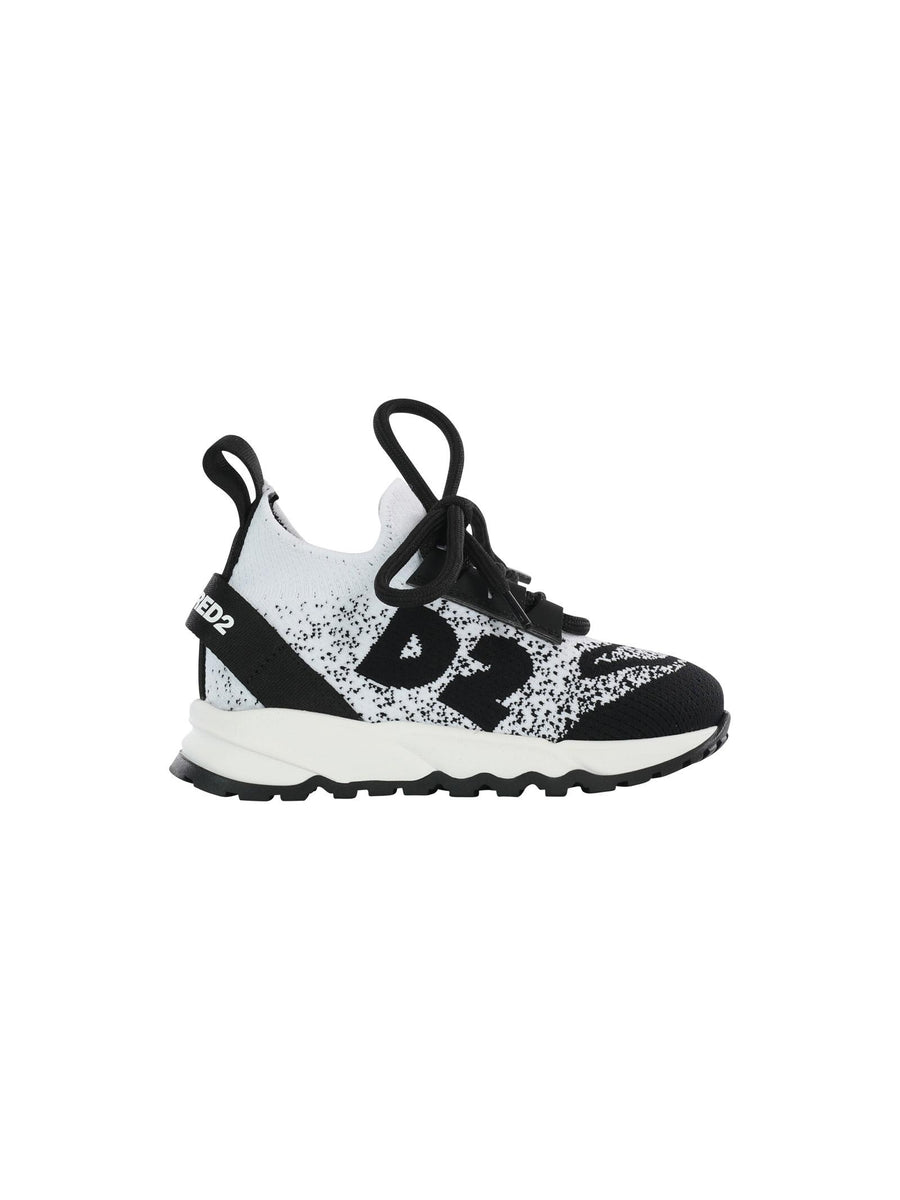 Sneakers a calzino bianca e nera 73672 04 Dsquared 