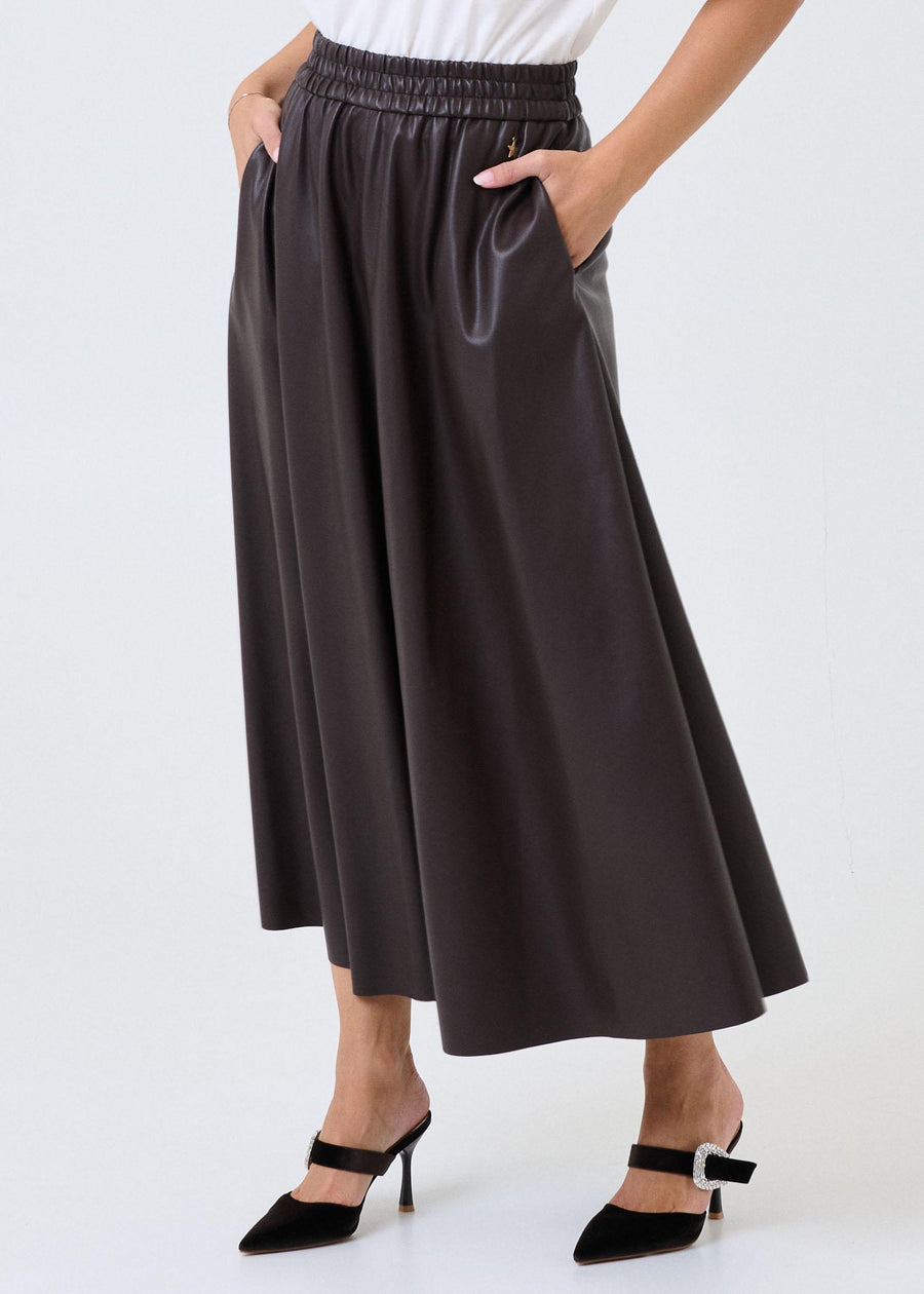 Gonna lunga Souvenir fondente in ecopelle W38S0246 FONDENTE Souvenir 