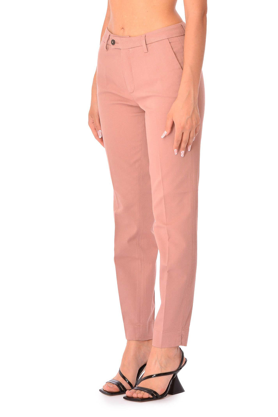 Pantalone capri rosa JANIS2895 ROS RAYURES NOIR 