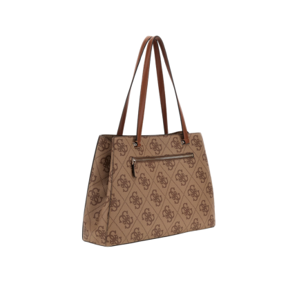 Borsa shopper Guess beige con bande verticali e charm removibile HWSO7838230 LTL Guess 